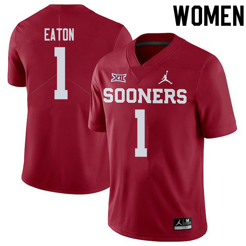 Women #1 Joshua Eaton Oklahoma Sooners College Football Jerseys Sale-Crimson